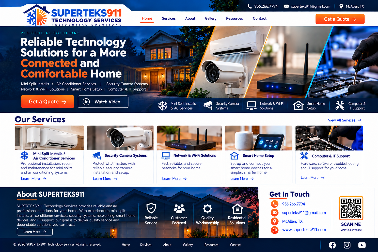 SUPERTEKS911 Technology Services homepage